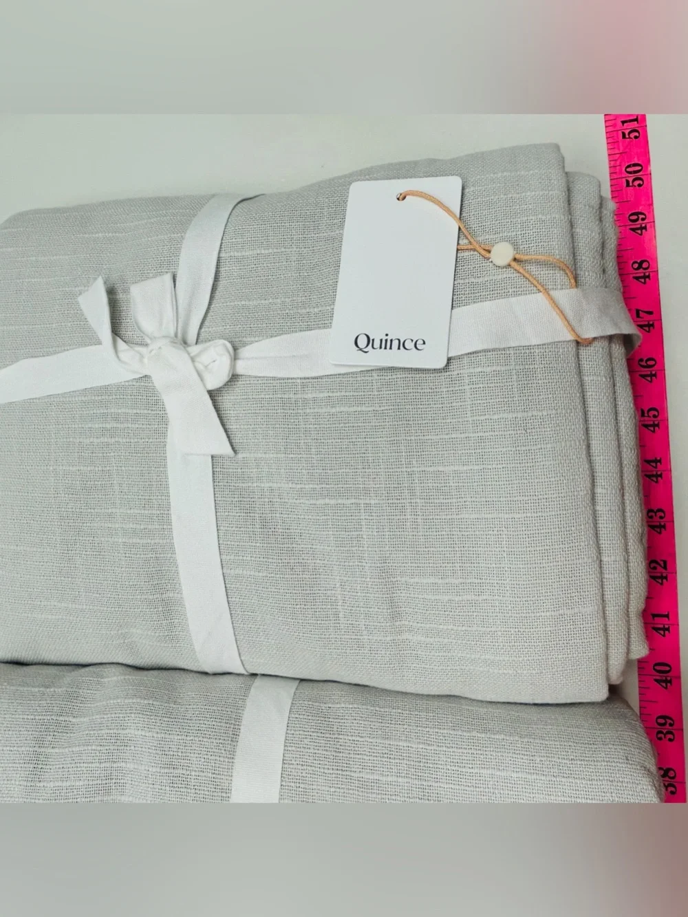 NWT QUINCE Set Of 2 48x84 Cotton Slub Room Darkening Curtains Cloud 9720